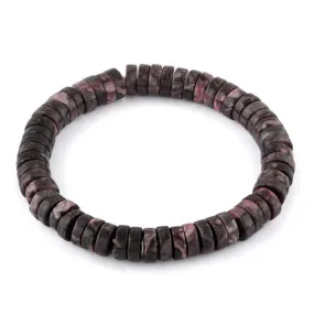 12x15mm Wavy Black Jasper/Snow Quartz Bracelet 12x15mm Wavy Black Jasper/Snow Quartz Bracelet