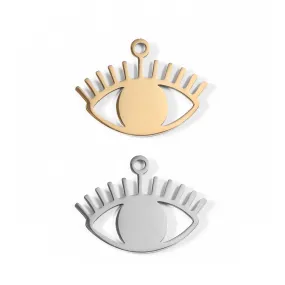 18K Gold PVD Stainless Steel Evil Eye Charm / PDL0039 18K Gold PVD Stainless Steel Evil Eye Charm / PDL0039