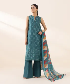 2 Piece - Embroidered Cambric Suit 2 Piece - Embroidered Cambric Suit