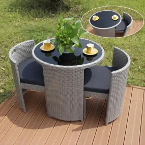 2 Seater Oval Compact Rattan Bistro Furniture Set 2 Seater Oval Compact Rattan Bistro Furniture Set