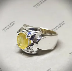 3 CT Fancy Oval Cut Yellow Saphire Ring Handmade Pukhraj Ring Artisan Ring Sterling Silver 925 Handcrafted Ring 3 CT Fancy Oval Cut Yellow Saphire Ring Handmade Pukhraj Ring Artisan Ring Sterling Silver 925 Handcrafted Ring