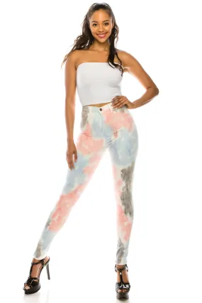 4650 Women's Super High Waisted Clay Washed Skinny Jeans 4650 Women's Super High Waisted Clay Washed Skinny Jeans