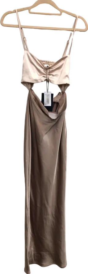4th and Reckless Light Pink Satin Midi Dress UK 6 4th and Reckless Light Pink Satin Midi Dress UK 6