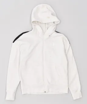 ABERCROMBIE & FITCH Womens loose Zip Hoodie Sweater UK 14 Medium White ABERCROMBIE & FITCH Womens loose Zip Hoodie Sweater UK 14 Medium White