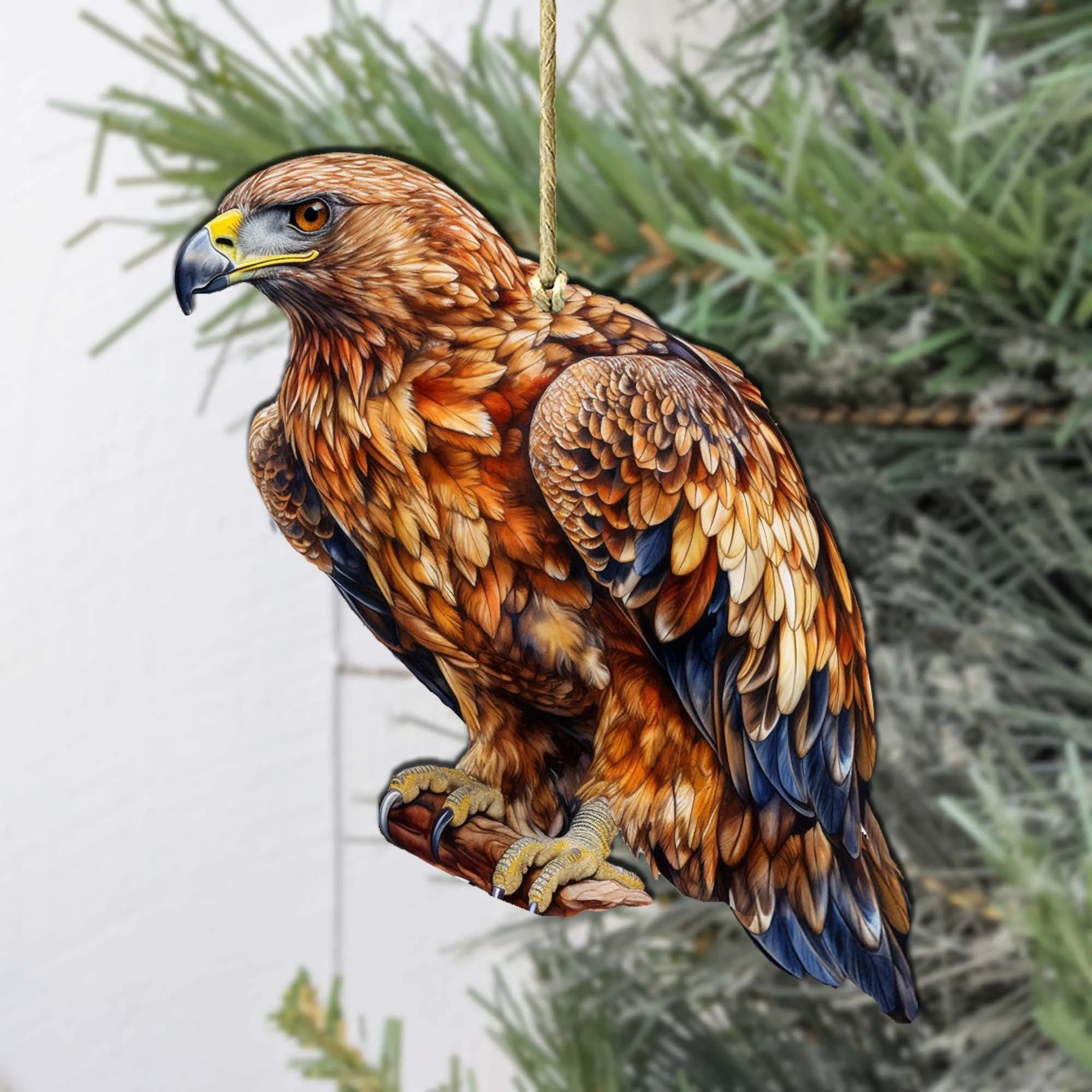 Alaskan Golden Eagle Wooden Ornaments by G.Debrekht - Wildlife Holiday Décor - 8710101-5