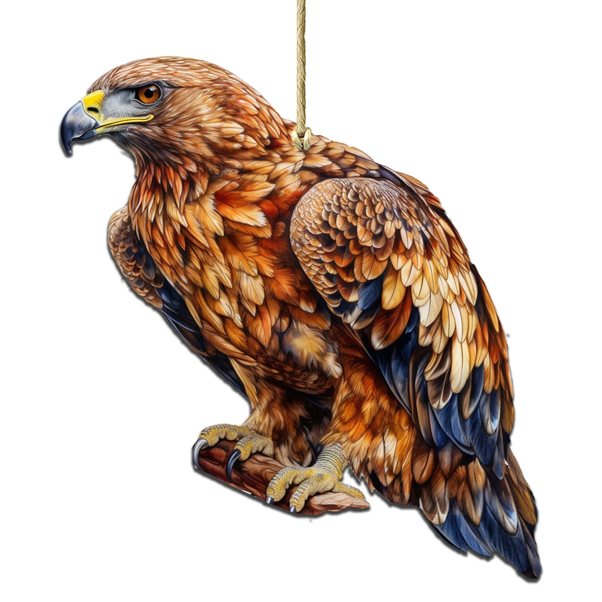 Alaskan Golden Eagle Wooden Ornaments by G.Debrekht - Wildlife Holiday Décor - 8710101-5
