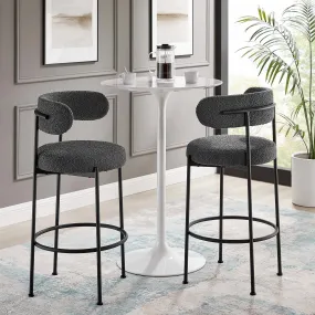 Albie Boucle Fabric Bar Stools - Set of 2 by Modway Albie Boucle Fabric Bar Stools - Set of 2 by Modway