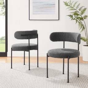 Albie Boucle Fabric Dining Chairs - Set of 2 by Modway Albie Boucle Fabric Dining Chairs - Set of 2 by Modway