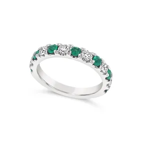 Alternating Round Emerald and Diamond Ring Alternating Round Emerald and Diamond Ring