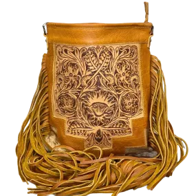 American Darling Brown Cowhide With Leather Crossbody ADBG256TAW American Darling Brown Cowhide With Leather Crossbody ADBG256TAW
