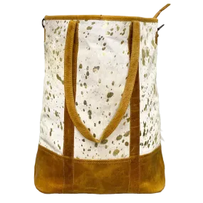 American Darling White and Gold Cowhide Shoulder Purse ADBGS157ACGO American Darling White and Gold Cowhide Shoulder Purse ADBGS157ACGO