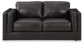 Amiata - Onyx - Loveseat - Leather Match Amiata - Onyx - Loveseat - Leather Match