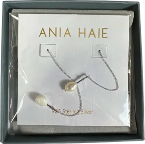 Ania Haie Silver Pearl of Wisdom Long Earrings - Gift Boxed Ania Haie Silver Pearl of Wisdom Long Earrings - Gift Boxed