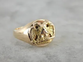 Antique Double Eagle Masonic Ring with 32 Mark Antique Double Eagle Masonic Ring with 32 Mark