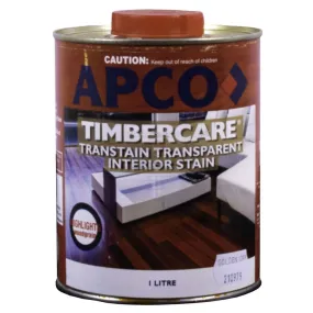 Apco Timbercare Transtain Transparent Stain Golden Oak 1L Apco Timbercare Transtain Transparent Stain Golden Oak 1L
