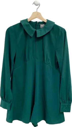 ASOS Green Long Sleeve Dress with Peter Pan Collar UK 10 ASOS Green Long Sleeve Dress with Peter Pan Collar UK 10