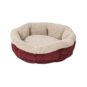 Aspen Pet® Self-Warming Oval Lounger Barn Red/Cream Color Aspen Pet® Self-Warming Oval Lounger Barn Red/Cream Color