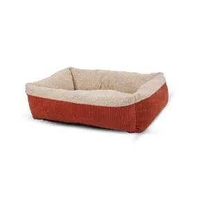 Aspen Pet® Self Warming Rectangular Lounger Barn Red/Cream Color Small Aspen Pet® Self Warming Rectangular Lounger Barn Red/Cream Color Small
