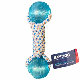 BAY DOG Barbell Rope Toss Dog Toy BAY DOG Barbell Rope Toss Dog Toy