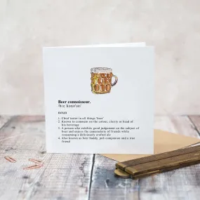 Beer Connoisseur Novelty Card Beer Connoisseur Novelty Card