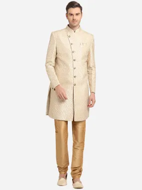 Beige & Golden Indowestern | Azania Beige & Golden Indowestern | Azania
