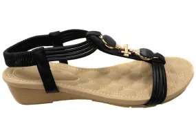 Bellissimo Maya 2 Womens Comfortable Low Wedge Sandals Bellissimo Maya 2 Womens Comfortable Low Wedge Sandals