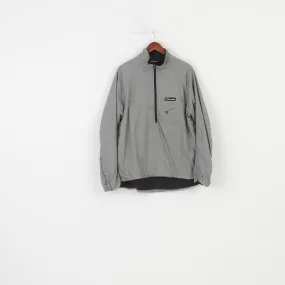 Berghaus Men L Jacket Zip Neck Grey Nylon Fleece Inside Collar Sport Vintage Top Berghaus Men L Jacket Zip Neck Grey Nylon Fleece Inside Collar Sport Vintage Top