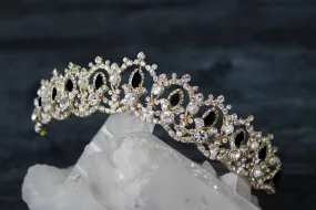 Bespoke Hidden Harry Potter Black Freshwater Pearl SERENA Bridal Tiara for Syd Bespoke Hidden Harry Potter Black Freshwater Pearl SERENA Bridal Tiara for Syd