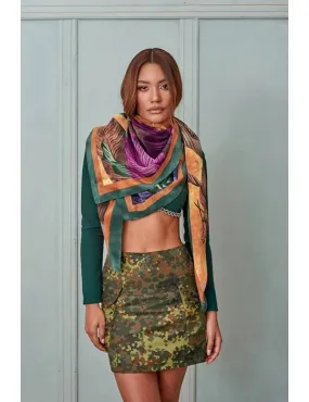 Bet and Malfie Cleo Long Silk Scarf (125x125cm) Bet and Malfie Cleo Long Silk Scarf (125x125cm)