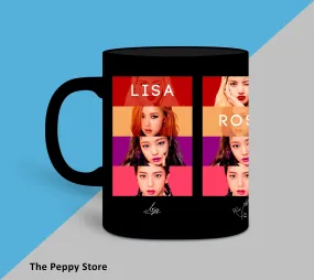 Black Pink Photo Collage Black Mug Black Pink Photo Collage Black Mug