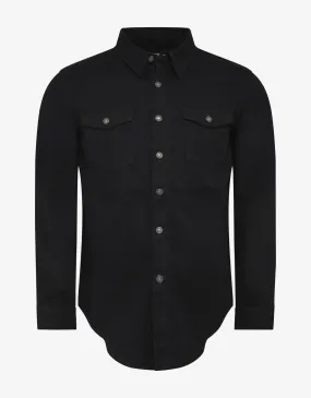 Black Rainbow Logo Denim Shirt - Black Rainbow Logo Denim Shirt -