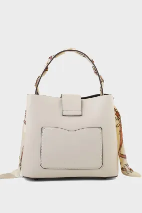 Casual Bucket Hand Bags BH0006-Off White Casual Bucket Hand Bags BH0006-Off White