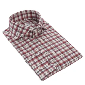 Checked Cotton Shirt in Red Multicolor Checked Cotton Shirt in Red Multicolor
