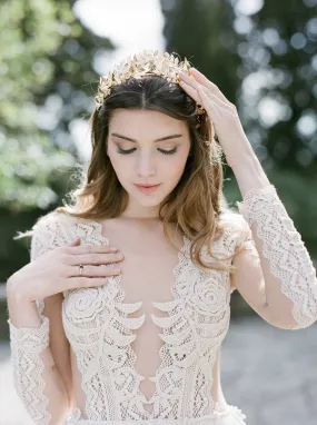 CHIARA Gilded Leaves Tiara CHIARA Gilded Leaves Tiara