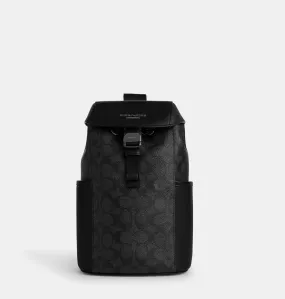 Coach Men Racer Pack In Signature Charcoal Black Coach Men Racer Pack In Signature Charcoal Black
