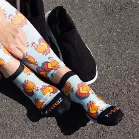 Colorful Turkeys Running Socks (No Show) Colorful Turkeys Running Socks (No Show)