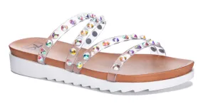 Coral Flat Sandal - Iridescent Coral Flat Sandal - Iridescent