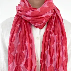 Cotton Scarf: Retro Red Dots Cotton Scarf: Retro Red Dots