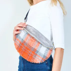 Cozy plaid wool crossbody bag wholesale Cozy plaid wool crossbody bag wholesale