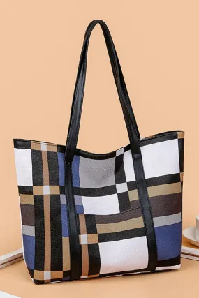 CROSS BORDER TRENDY PLAID TOTE BAG CROSS BORDER TRENDY PLAID TOTE BAG