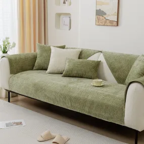 Delicate Waffle Chenille Fabric Furniture Protector Couch Cover Delicate Waffle Chenille Fabric Furniture Protector Couch Cover