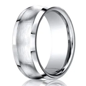 Designer Wedding Ring For Men in Cobalt Chrome, Concave, 7mm Designer Wedding Ring For Men in Cobalt Chrome, Concave, 7mm