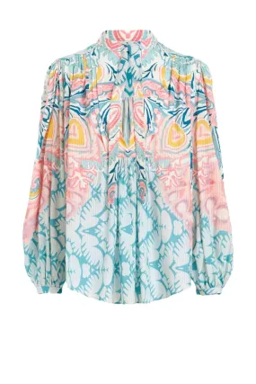 Etro Sunburst Paisley Print Blouse - Light Blue Etro Sunburst Paisley Print Blouse - Light Blue