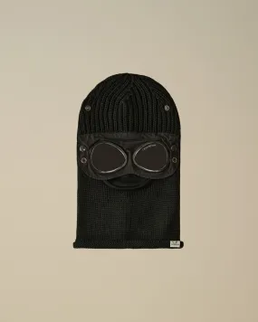 Extra Fine Merino Wool Goggle Balaclava Black Extra Fine Merino Wool Goggle Balaclava Black