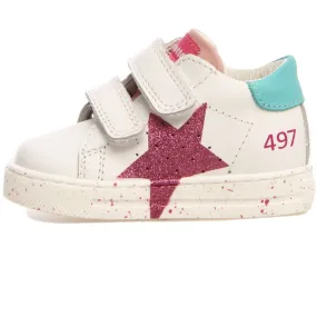 Falcotto Salazar VL Girl's Sneakers - White/Capri/Fuchsia Falcotto Salazar VL Girl's Sneakers - White/Capri/Fuchsia