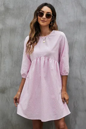 Fashion Dots Print Trendy V Neck Casual Dress Fashion Dots Print Trendy V Neck Casual Dress