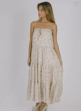 FLORAL TASSELED MAXI DRESS FLORAL TASSELED MAXI DRESS