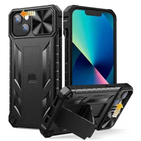 FNTCASE iPhone 13 iPhone 14 Phone Cover with Slidable Camera Lens Cover and Built-in Kickstand FNTCASE iPhone 13 iPhone 14 Phone Cover with Slidable Camera Lens Cover and Built-in Kickstand