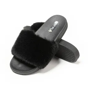Furry Slides Sandals (Flat) Furry Slides Sandals (Flat)