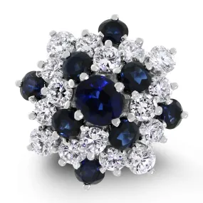 Glory of Snow Ring (2 ct Diamonds & Sapphires) in White Gold Glory of Snow Ring (2 ct Diamonds & Sapphires) in White Gold